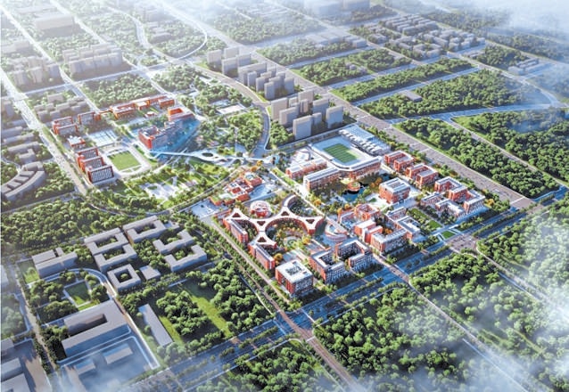 首都師範大學良鄉校區二期效果圖。 首都師範大學良鄉校區二期效果圖。
