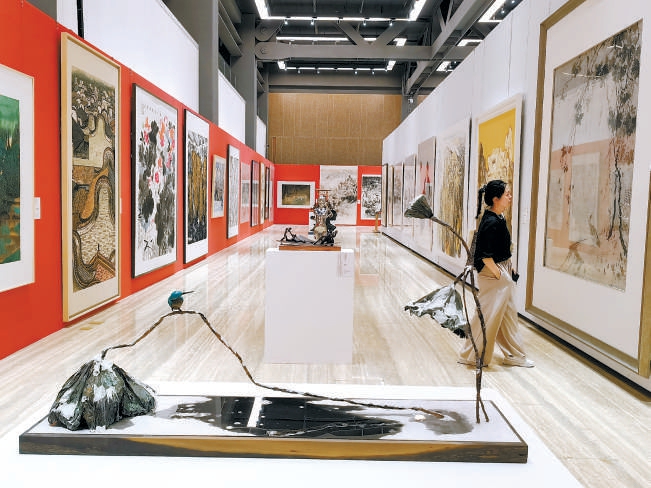 第八屆全國畫院美術作品展覽·晉京展展覽現場(王廣燕 攝) 第八屆全國畫院美術作品展覽·晉京展展覽現場(王廣燕 攝)