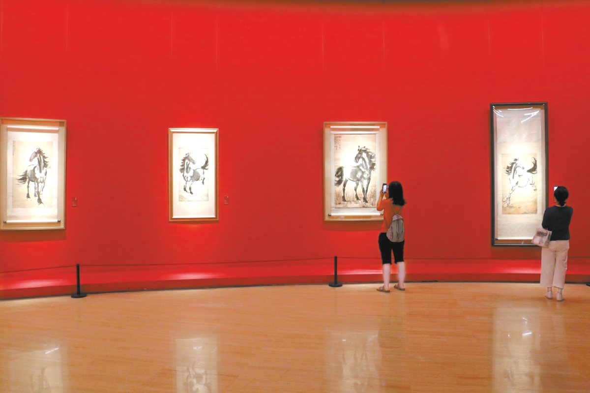 “奔騰的精神”徐悲鴻中國畫展在中國美術館開幕
