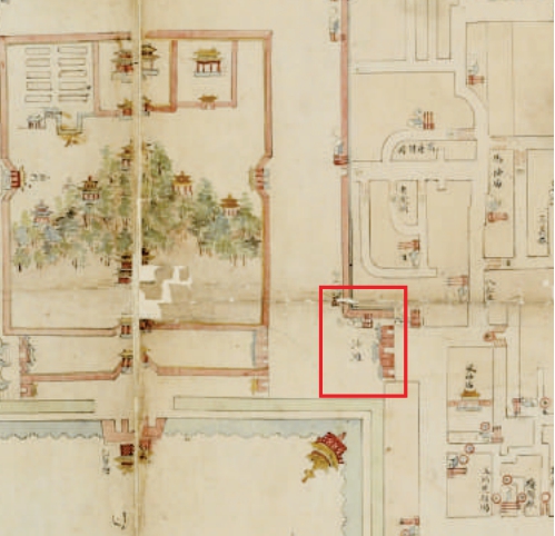 乾隆《京城內城全圖》中“沙灘”及三座門的標注