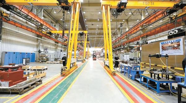 弗蘭德傳動在天津市北辰區的生産車間。 弗蘭德傳動在天津市北辰區的生産車間。