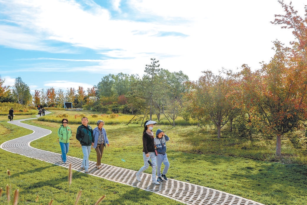 五環外的溫榆河公園如今成了很多市民休閒的好去處。 五環外的溫榆河公園如今成了很多市民休閒的好去處。