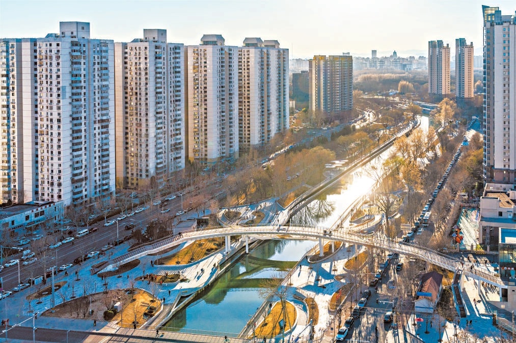 北小河流經東湖、望京等地,兩岸居民區密集。朝陽區融媒體中心供圖 北小河流經東湖、望京等地,兩岸居民區密集。朝陽區融媒體中心供圖