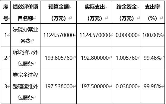 预算资金执行情况