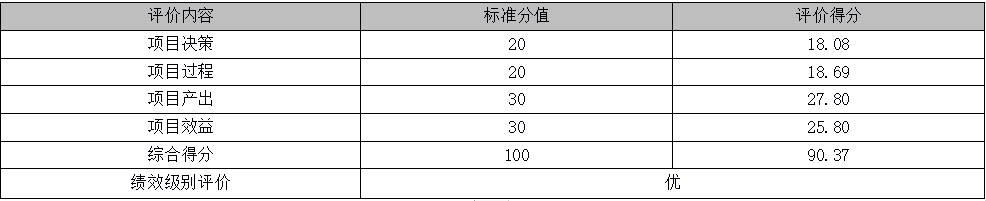 綜合評價情況及評價結論相關評分表