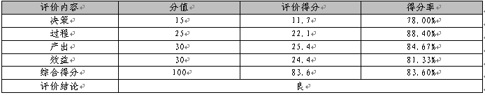 区法院信息化运维费项目绩效评价得分情况表