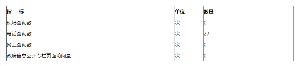 附表三：咨询情况统计