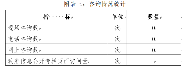 附表三：咨询情况统计