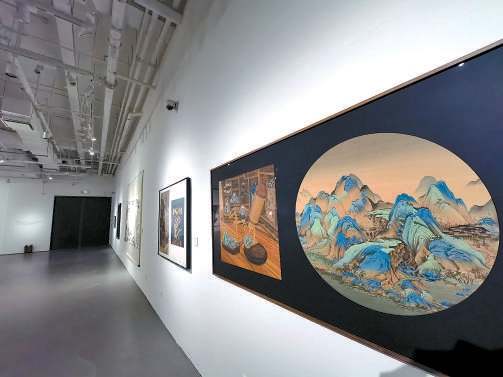 图为王赫的《镜中景千里江山》。 图为王赫的《镜中景千里江山》。