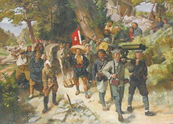 《胜利的行列》1957年 中国国家博物馆馆藏