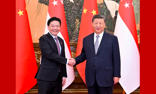 習近平會見新加坡總理黃循財