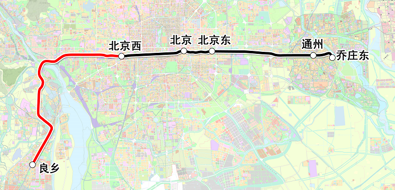 北京市郊鐵路城市副中心線正式西延至房山區