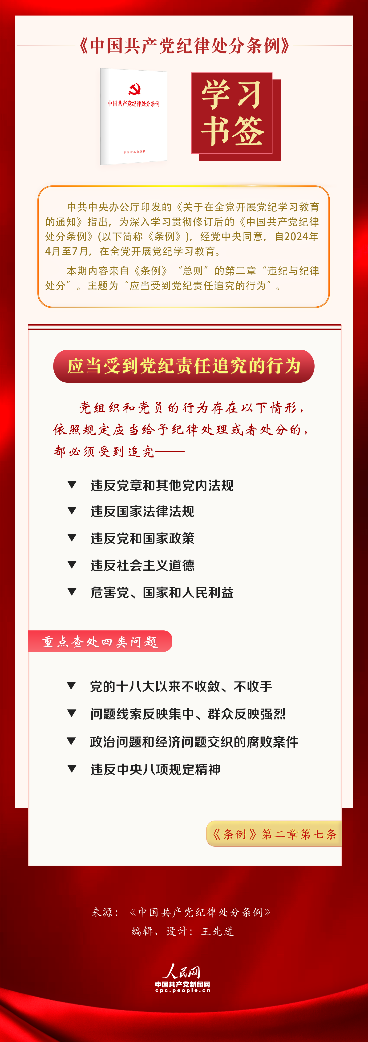 學習書籤｜ 應當受到黨紀責任追究的行為