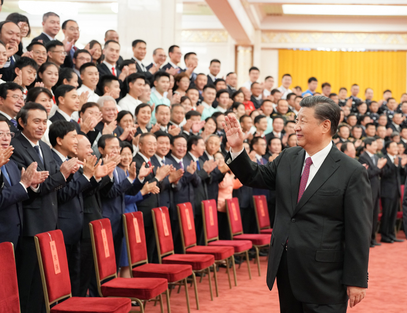 7月13日，党和国家领导人习近平、李克强、汪洋、王沪宁、赵乐际、韩正等在北京人民大会堂会见中国共产党成立100周年庆祝活动筹办工作有关方面代表。