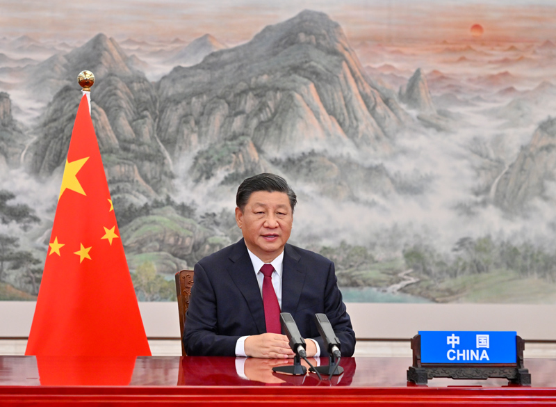 10月30日，国家主席习近平在北京以视频方式出席二十国集团领导人第十六次峰会第一阶段会议并发表重要讲话。