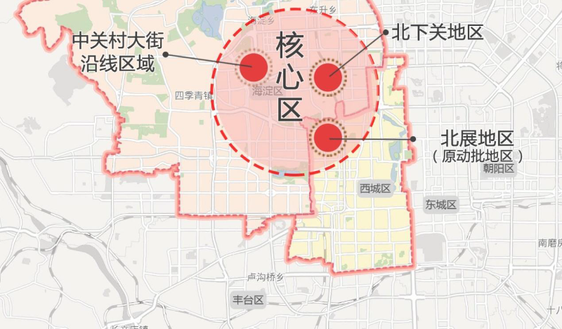  圖6-3 “北京金融科技與專業(yè)服務創(chuàng)新示范區(qū)核心區(qū)”示意圖