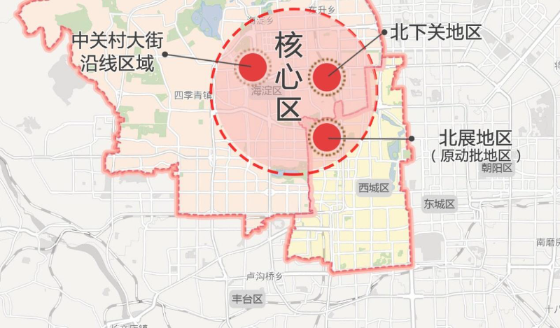 图6-3 “北京金融科技与专业服务创新示范区核心区”示意图