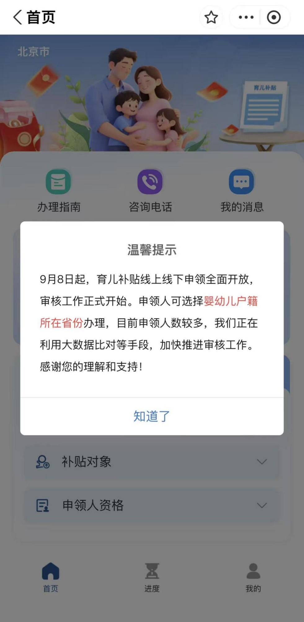 如何线上申领育儿补贴？