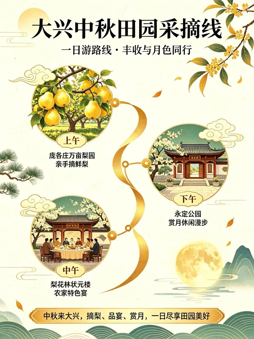 来大兴过中秋 湿地田园采摘线