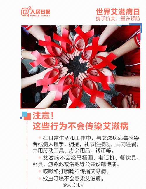 注意！这些行为不会传染艾滋病