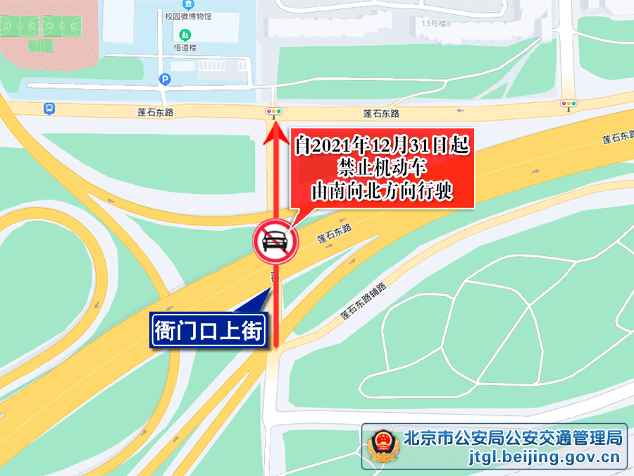 关于对石景山区衙门口上街采取交通管理措施的通告