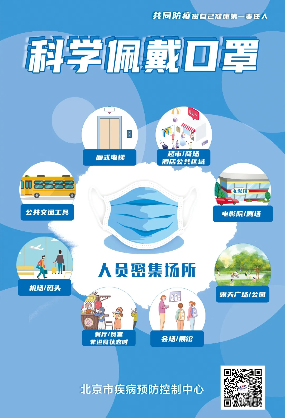 市疾控中心提醒：坚持科学佩戴口罩 加强防护不放松