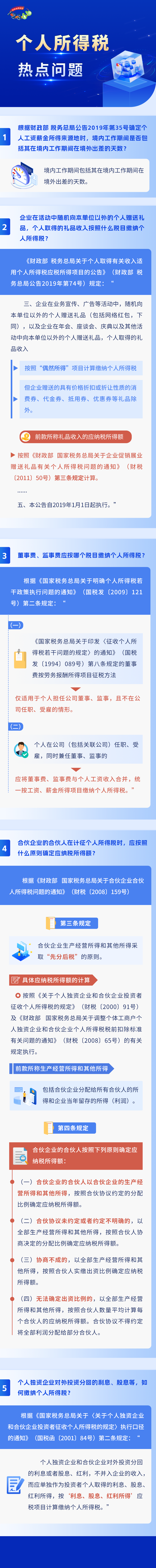 个人所得税热点问题汇总