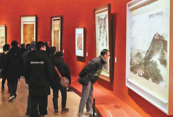 大年初一不少市民选择在中国美术馆度过。