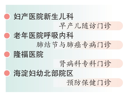4家医院新开4个门诊