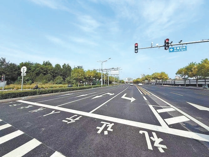 京榆旧线与通运路口改造后，通行效率大幅提升。