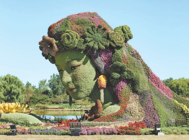 “花神归家”巨型立体花坛是本届文化节的标志性亮点。