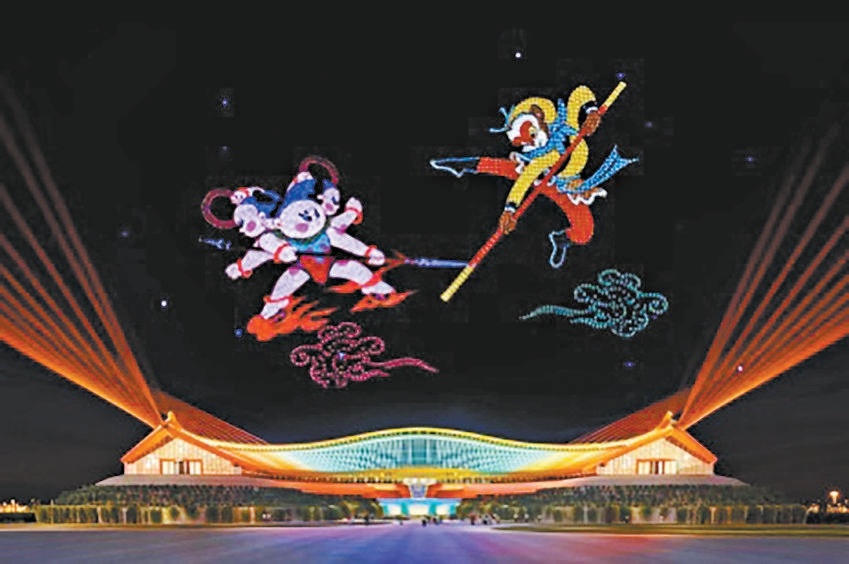 无人机表演效果展示。