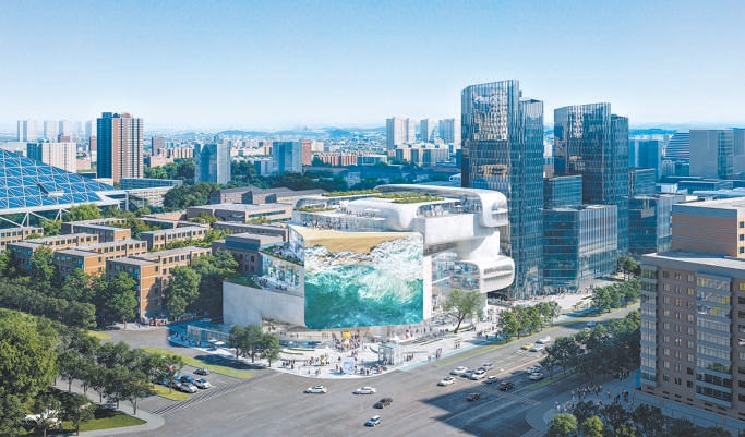 蓝岛大厦改造后效果图。