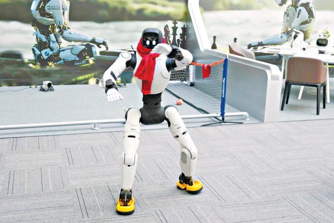 具身智能机器人正在跳舞。