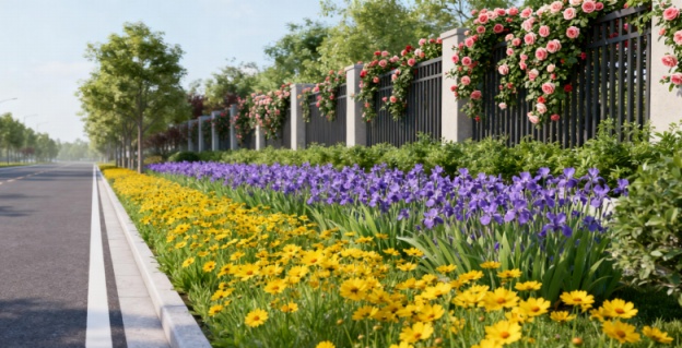 永乐店花海效果图。永乐店集体林场供图 永乐店花海效果图。永乐店集体林场供图