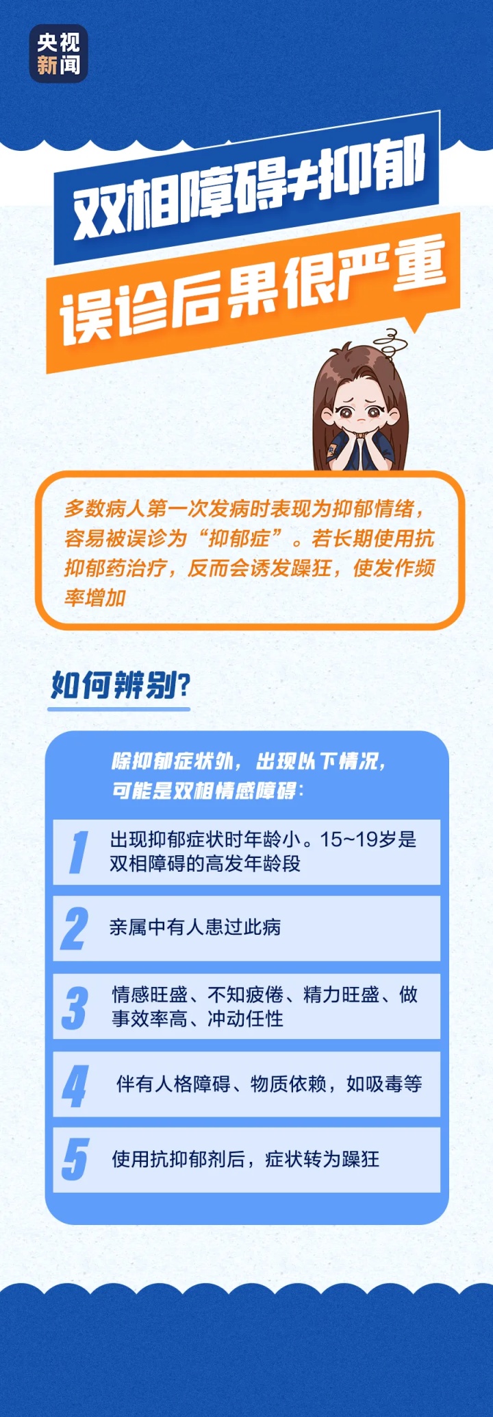 双相情感障碍≠抑郁症 误诊后果很严重！