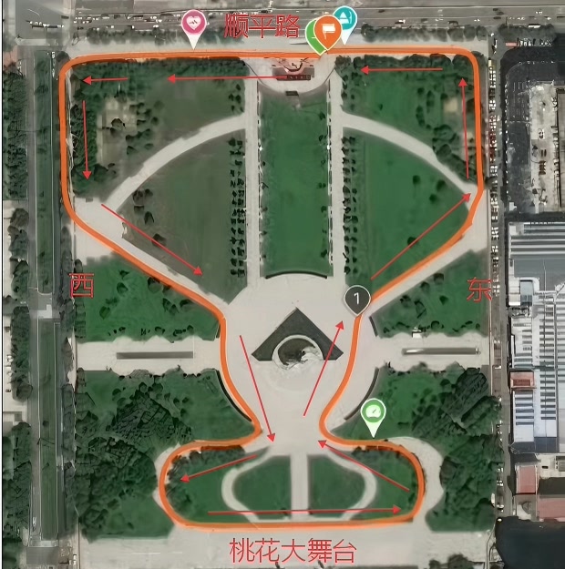 赛道组成奖杯形状。