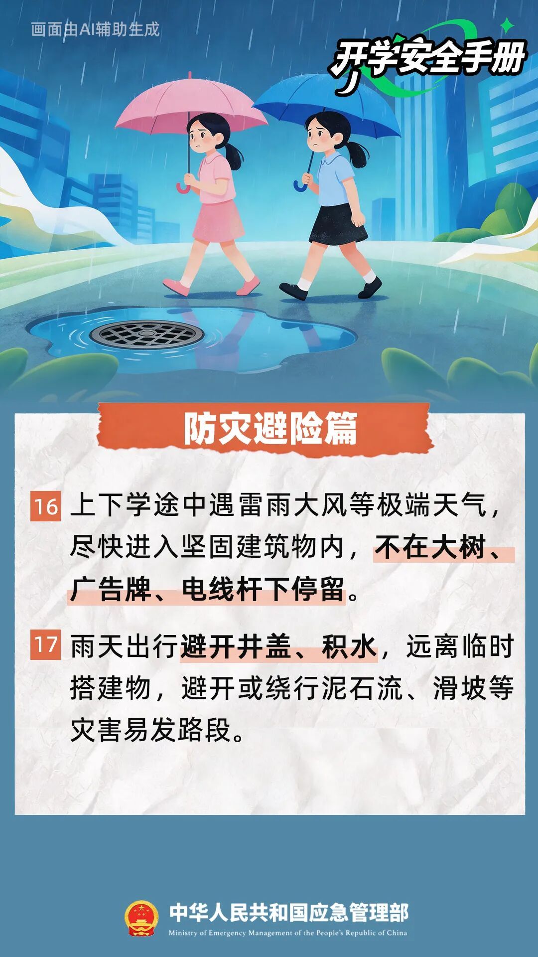 开学啦，20条安全提示转给师生家长！