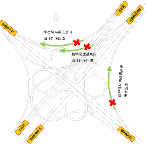 四元桥系5座匝道桥铺装翻建明日启动,用三个周末施工
