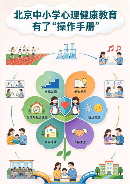 根据学科五育融合!北京中小学心理健康教育有了“操作手册”