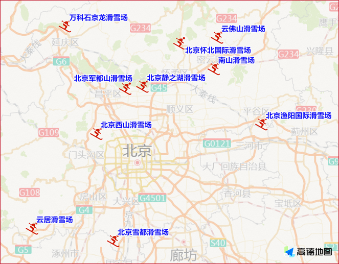 假期期间各滑雪场、周边民宿及连接城区高速公路交通压力上升