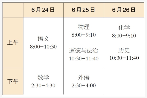 文化课考试
