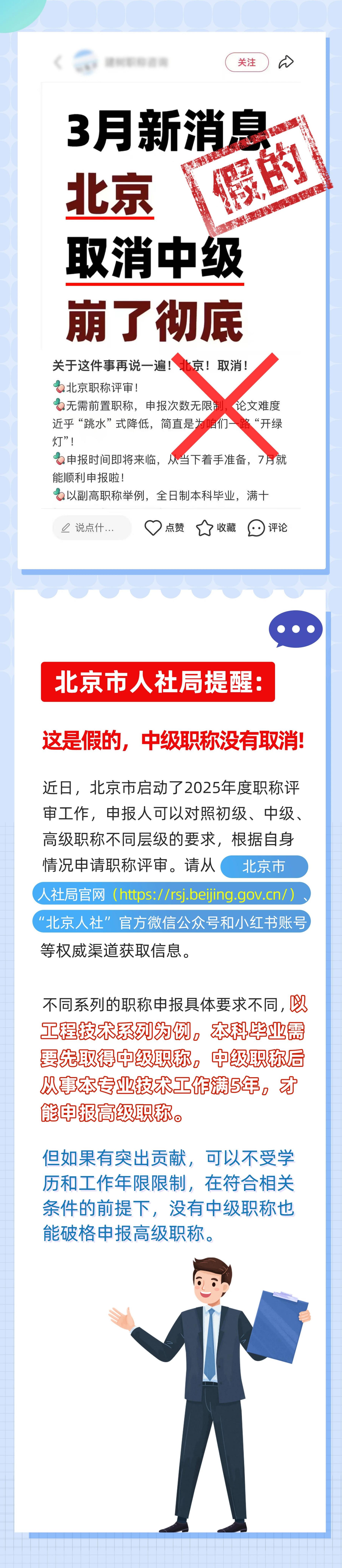 北京取消中级职称？假的 千万别信！