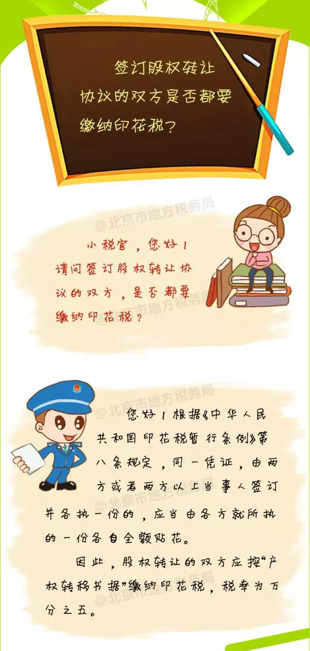 签订股权转让协议的双方是否都要缴纳印花税？