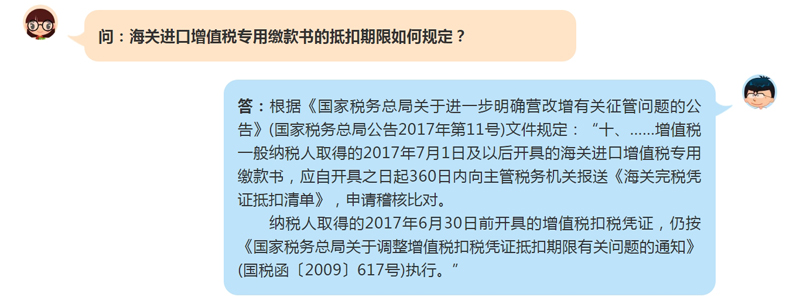 海关进口增值税专用缴款书的抵扣期限如何规定？