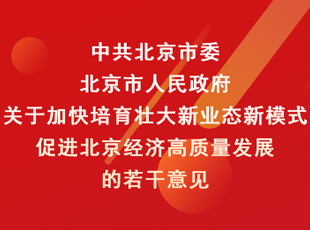 北京推新业态新模式“组团式”措施