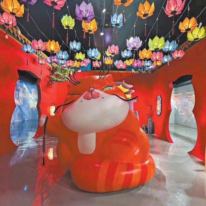 AI全息劇《畫裏有神喵》互動裝置。