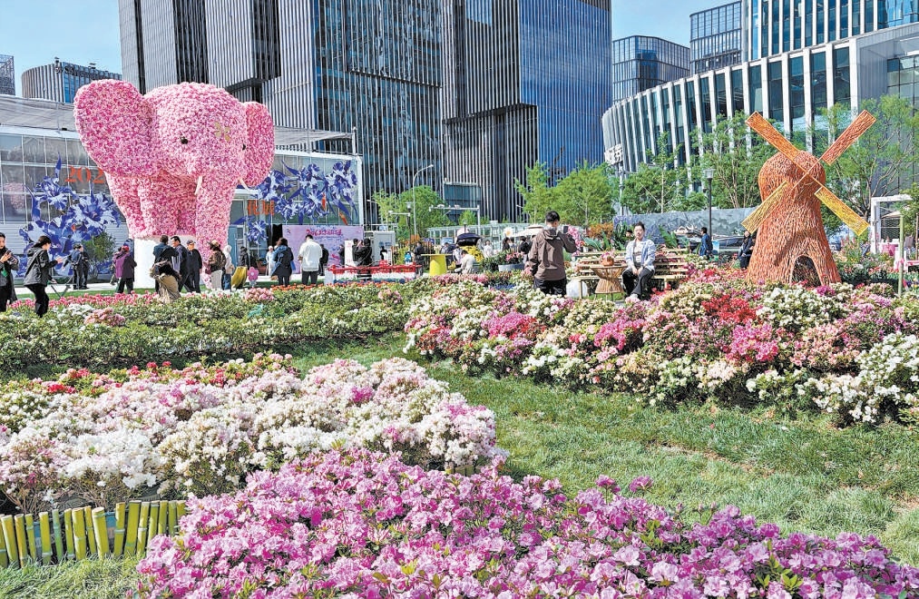 4月28日，2026北京國際花展在豐台區麗澤金融商務區開幕。本屆花展以“花開無界”為主題，將持續至5月30日。