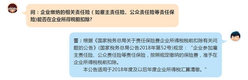 企業繳納的相關責任險能否在企業所得稅前扣除?