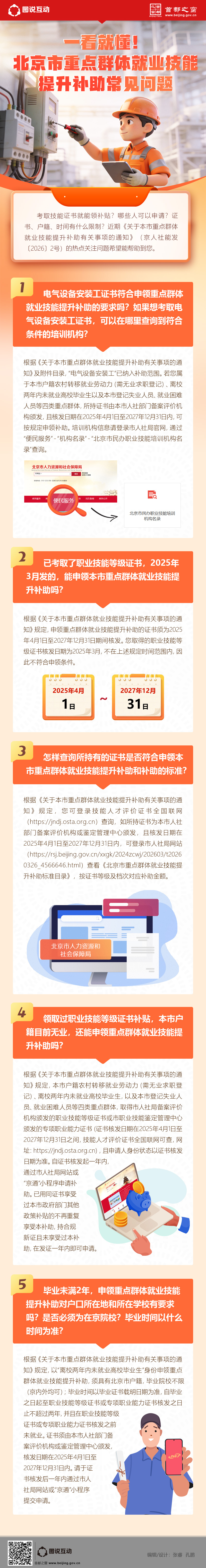 一看就懂！北京市重點群體就業技能提升補助常見問題